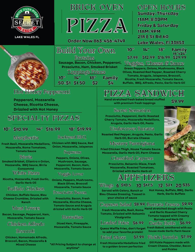Secret Slice Brick Oven Pizza Spicy Rice